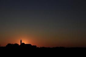 Sonnenuntergang über Kloster Andechs
