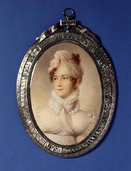 Miniature of a Young Woman von M Rouvier