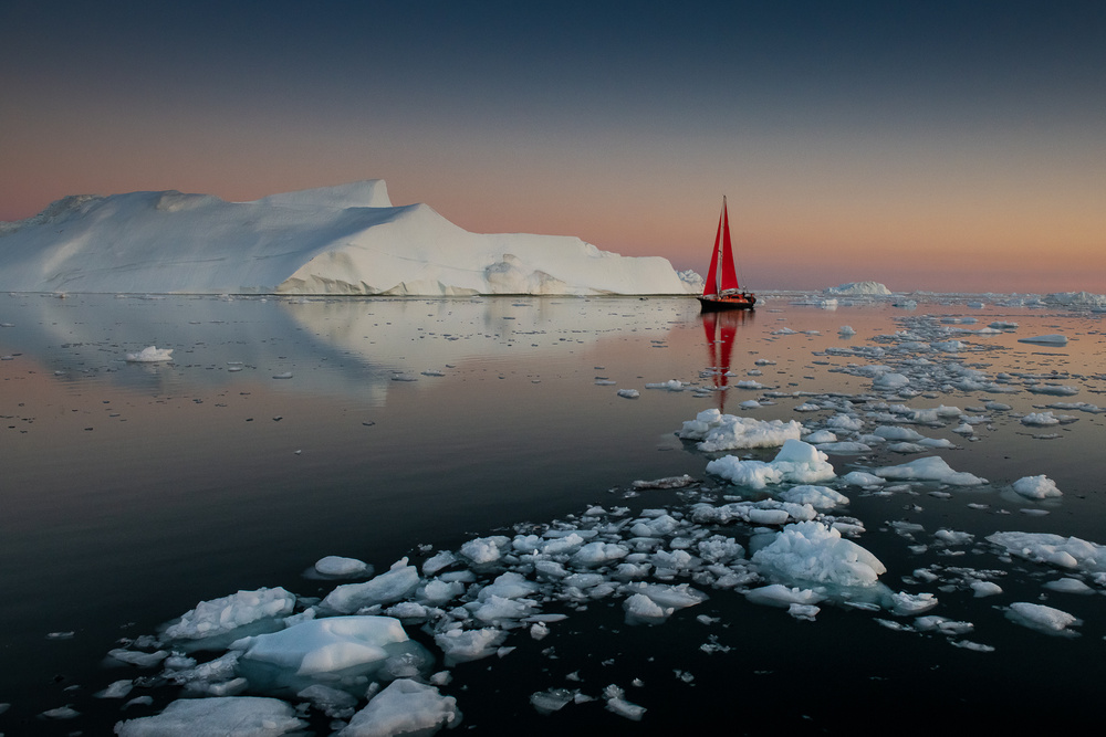 Sommernacht in Grönland von Marc Pelissier