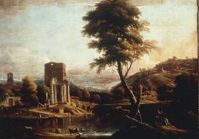 M.Ricci, Roemische Campagna mit Ruinen