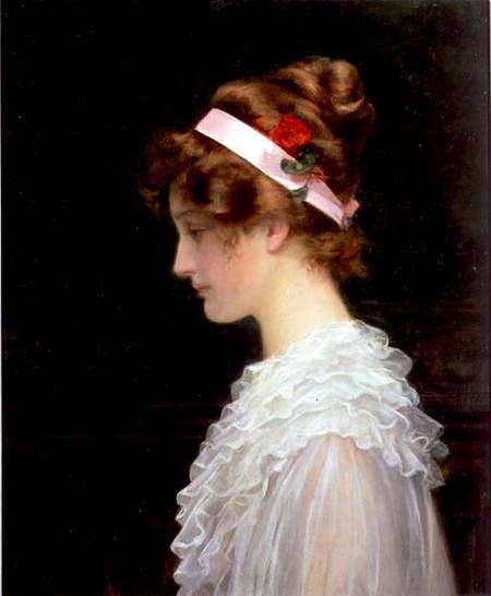 Profile of a young girl von Marcus Stone