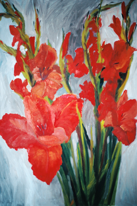 Red Gladioli von Margaret  Norris