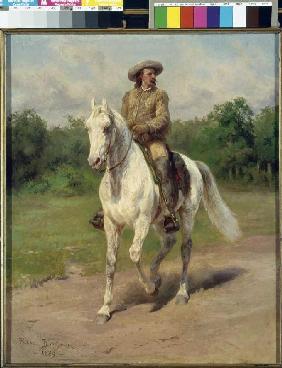 Colonel William F. Cody zu Pferde 1889