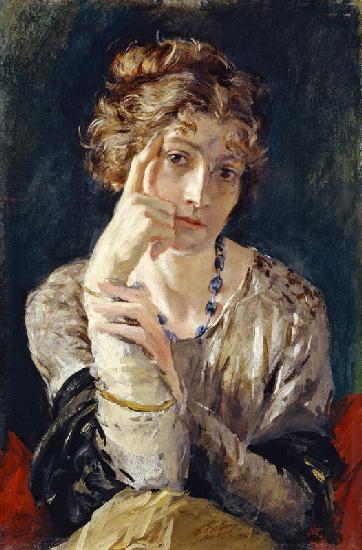 Porträt von Henriette, Künstlers Frau 1915
