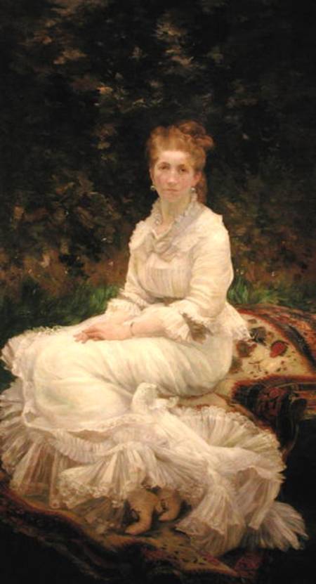 The Woman in White von Marie Bracquemond