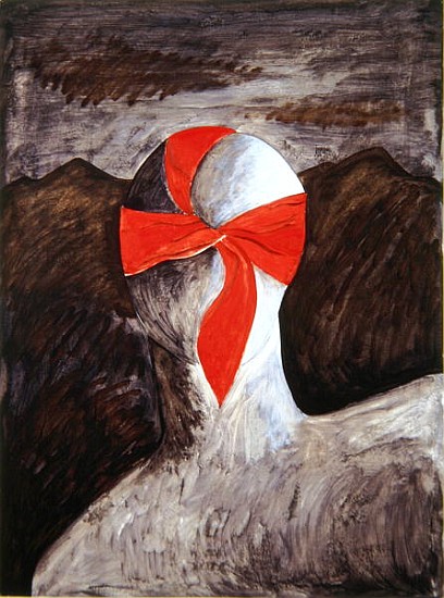 Les Gastons II, 1990 (oil on paper)  von Marie  Hugo