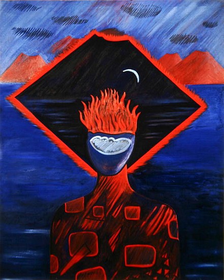 Vulcain en Feu, 1990 (oil on canvas)  von Marie  Hugo