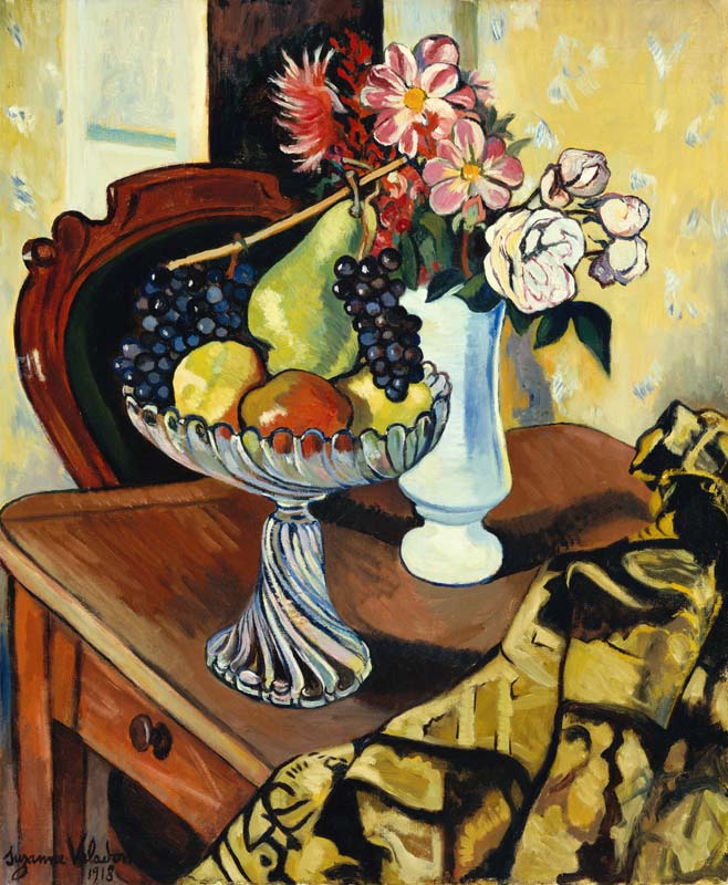 Stillleben mit Obstschale von Marie Clementine (Suzanne) Valadon