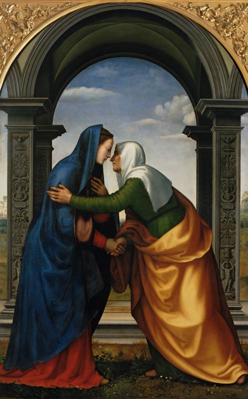 Der Besuch der Madonna bei der Hl. Elisabeth (Heimsuchung Mariae) von Mariotto di Bigio Albertinelli