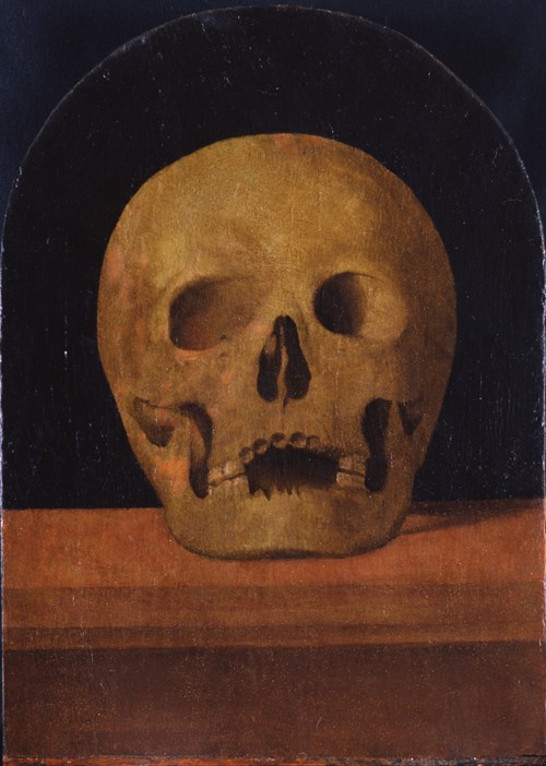 Memento mori. Rückseite des Triptychons von Mariotto di Bigio Albertinelli