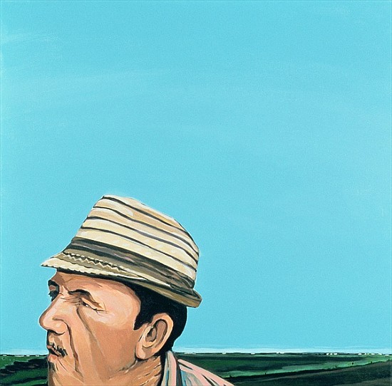 Cuban Portrait #8, 1996 (acrylic on canvas)  von Marjorie  Weiss