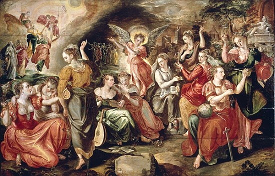 The Wise and the Foolish Virgins von Marten de Vos
