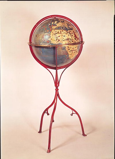 Terrestrial Globe, showing the Indian Ocean, made in Nuremberg, 1492 (see also 158163 and 158166) von Martin Behaim