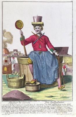 The Soap Maker, c.1735 (coloured engraving) (see also 170136) 19th