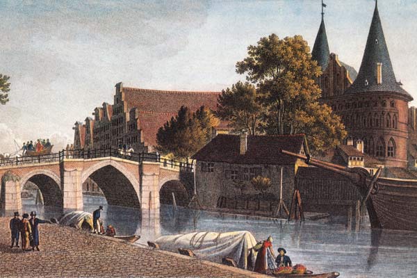 Lübeck, Holstenbrücke u.Tor von Martin Esslinger
