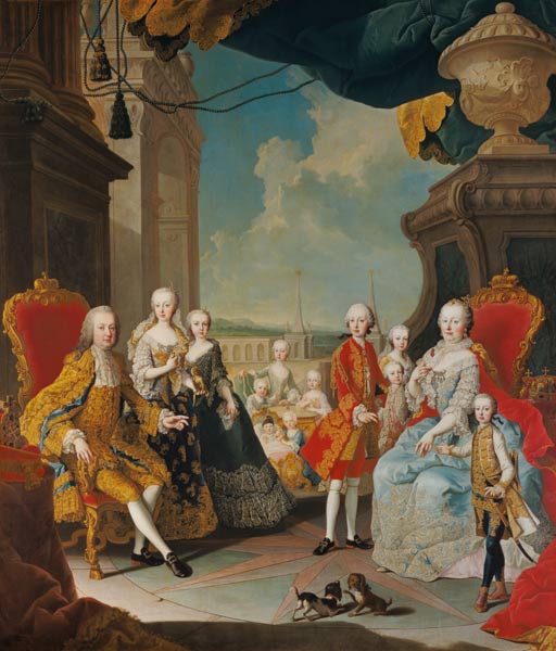 Maria Theresia im Kreise ihrer Familie von Martin Mytens