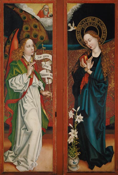 Verkündigung Mariae Flügel vom OrlierAltar von Martin Schongauer