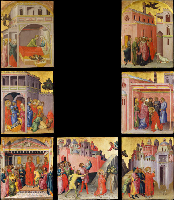 Sieben Szenen aus der Legende des heiligen Stephanus von Martino di Bartolomeo