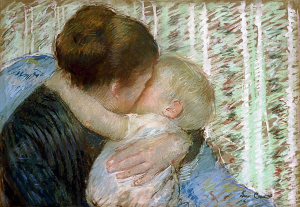 Der Gute-Nacht-Kuss. von Mary Stevenson Cassatt