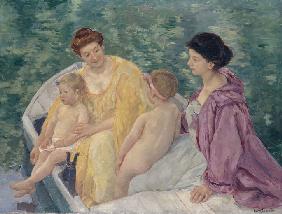 Le Bain (Zwei Mütter und ihre Kinder in einem Boot) 1910