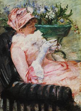 Dame beim Tee 1881
