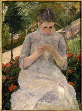 M.Cassatt, Junges Maedchen im Garten