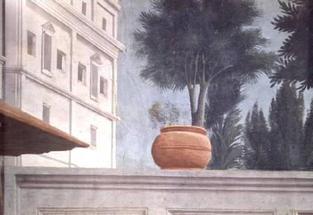 The Raising of the Son of Theophilus, King of Antioch (Detail of the View over the Courtyard Wall) von Masaccio