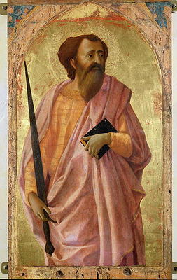 St. Paul, 1426 (tempera on panel) von Masaccio