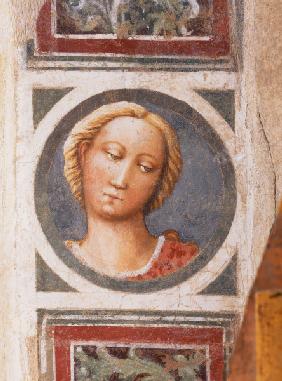Masaccio,  Bildnismedaillon weiblich