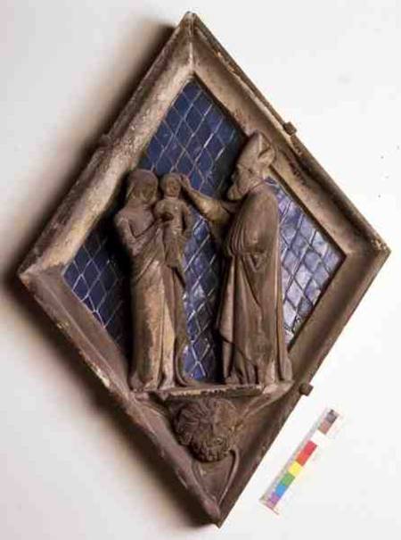 The Baptism, relief tile from the Campanile von Maso  di Banco