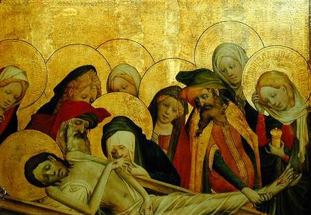 The Entombment, panel from the St. Thomas Altar from St. John's Church, Hamburg von Master Francke