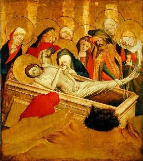 The Entombment, panel from the St. Thomas Altar from St. John's Church, Hamburg begun in 1