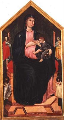 Madonna and Child with Saints (tempera on panel) von Master of San Gaggio
