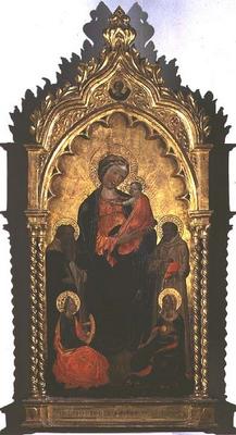Madonna and Child with Saints (tempera on panel) von Master of the Borgo alla Collina