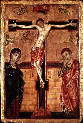 Christ on the Cross, with the Virgin Mary, St. John the Evangelist and Five Angels