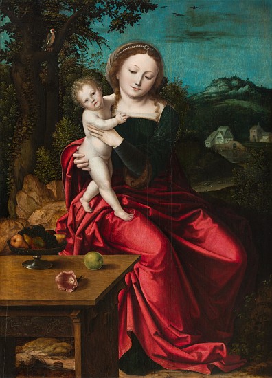 Madonna and Child von Master of the Parrot