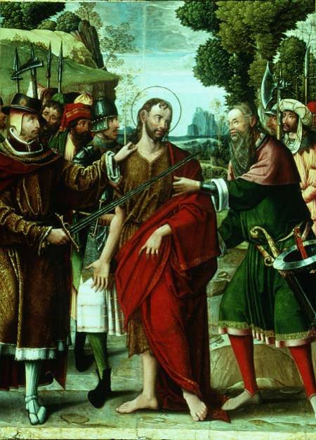 The Arrest of St. John the Baptist (panel) von Master of the St. Johns Retable