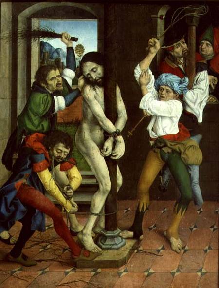 The Flagellation of Christ, side panel of the Altarpiece of the Passion von Master of the Strache Altar