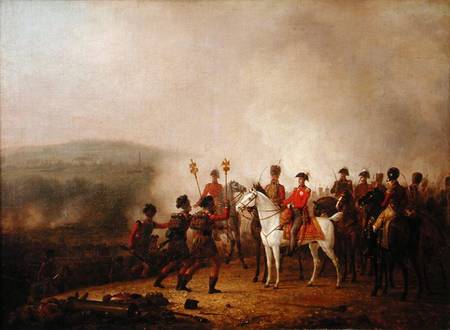 The Eagle Standards Taken at Waterloo Returned to Wellington von Mathieu Ignace van Bree