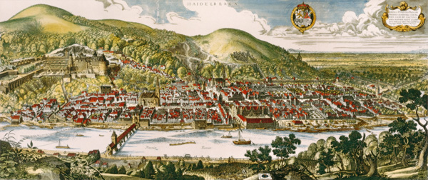 Heidelberg, 1620 von Matthäus Merian der Ältere
