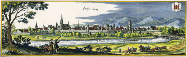 Offenburg, Stadtansicht von Matthäus Merian der Ältere