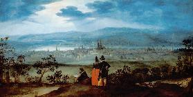 Blick von Bruderholz auf die Stadt Basel 1623/1624