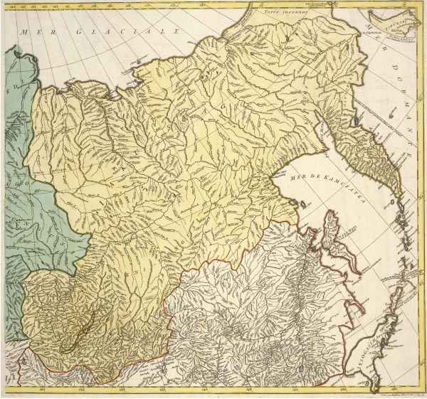 Landkarte Sibirien von Lotter um 1770 von Matthäus Albrecht Lotter