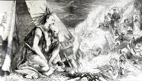 'Pictures in the Fire', cartoon from 'Tomahawk' magazine, August 24th 1867 (litho) (b/w photo) 19th