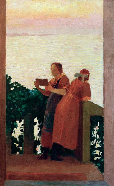 Der Balkon oder Sonnenuntergang von Maurice Denis