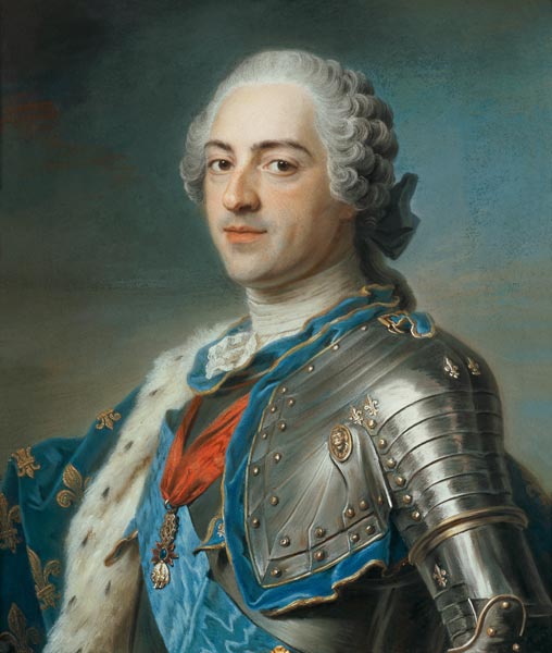 Portrait von König Louis XV von Maurice Quentin de La Tour