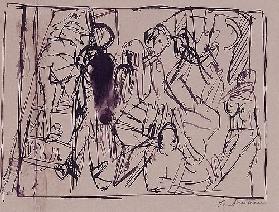 4. Entwurf zum Gemälde `Die Nacht`. 1918