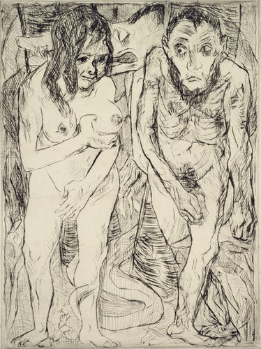 Adam und Eva. 1917 von Max Beckmann