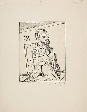 Bildnis Fritz P. / Selbstbildnis mit Bart. 1923 (H288)
