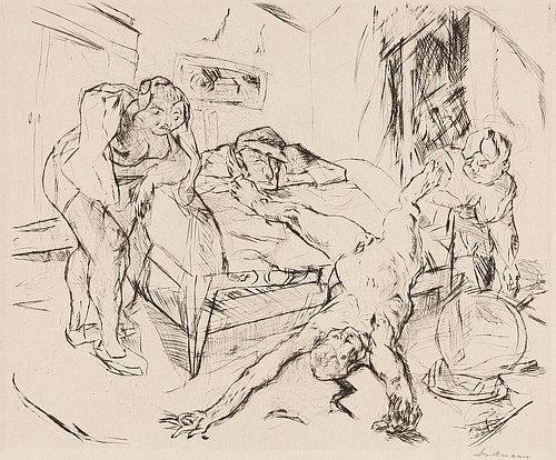 Die Nacht. 1914 (H. 77 III/IV) von Max Beckmann